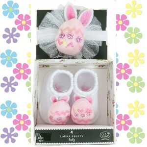 Baby Girls Bunny Ears First Easter Sock & Headband
